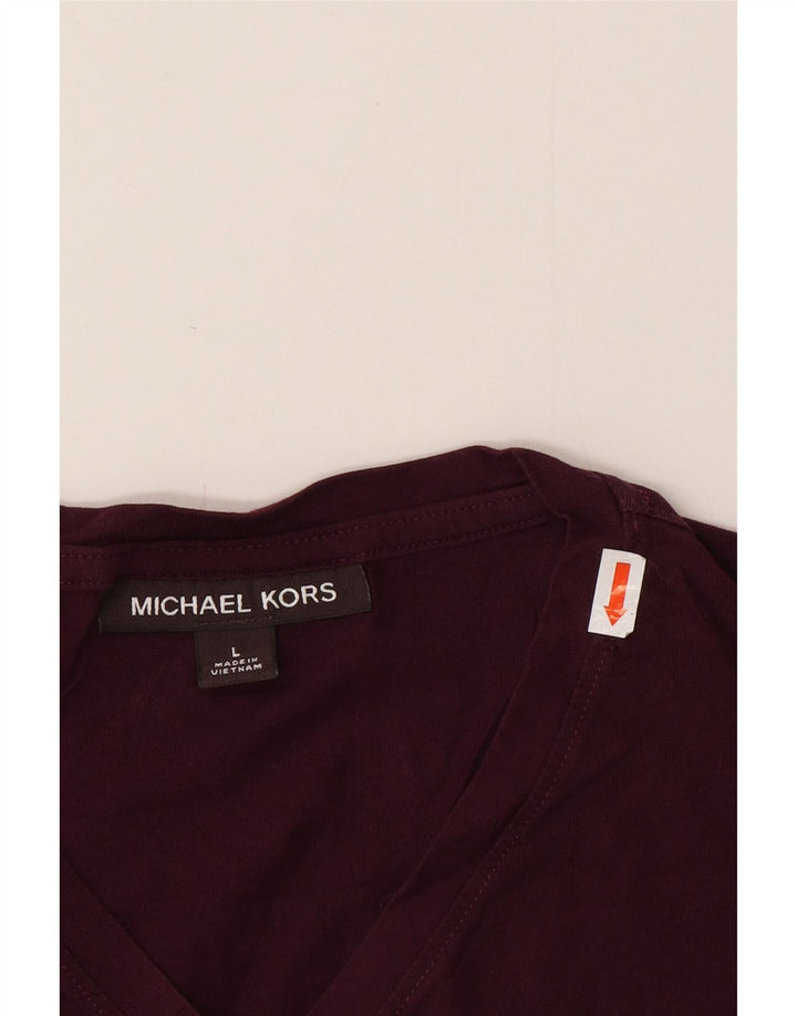 Мужская футболка MICHAEL KORS, большая, бордовая