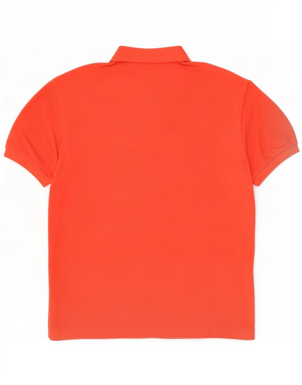 Мужская рубашка-поло Lacoste, размер 8 3XL, оранжевая, хлопок
