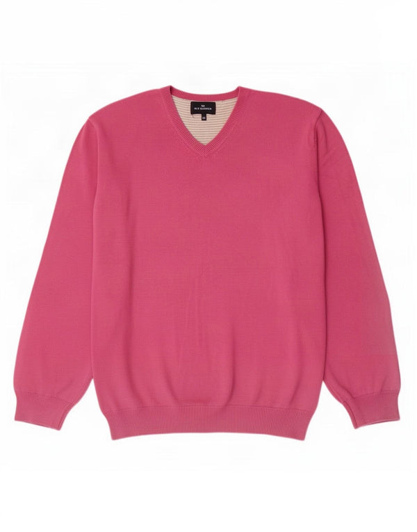 Мужской свитер Marks & Spencer Blue Harbor с v-образным вырезом 2XL, розовый хлопок
