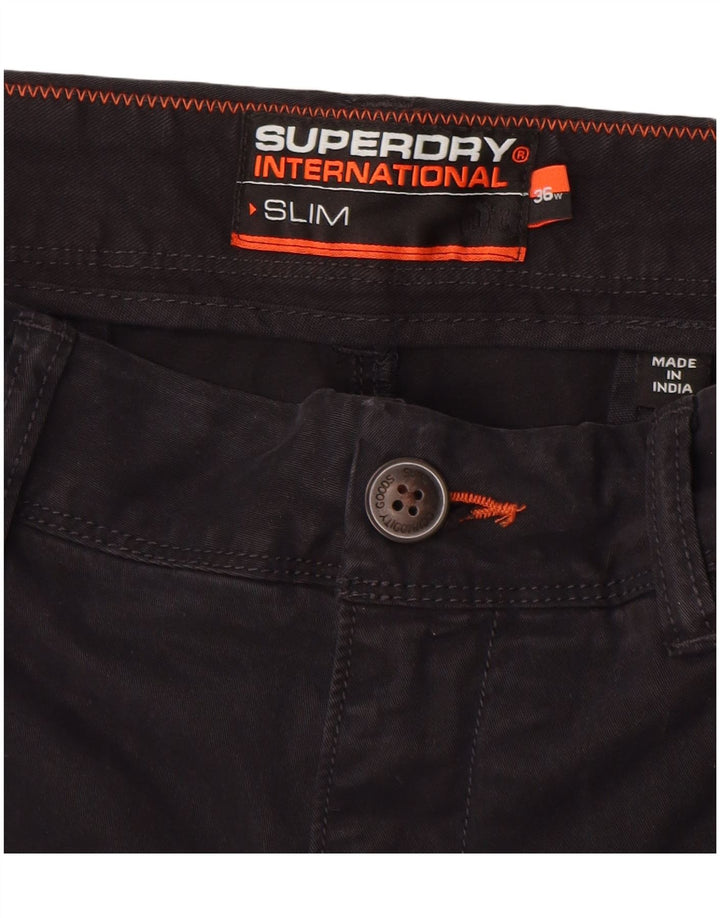 Мужские узкие шорты чинос Superdry W36, большие черные хлопковые