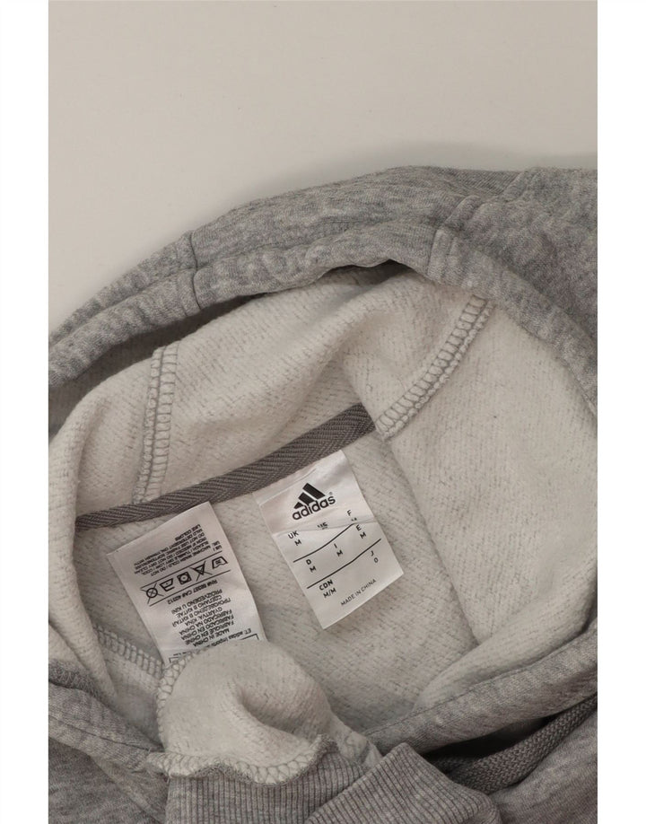 ADIDAS Mens Graphic Hoodie Jumper Medium Grey Cotton Vintage Adidas and Second-Hand Adidas from Messina Hembry 