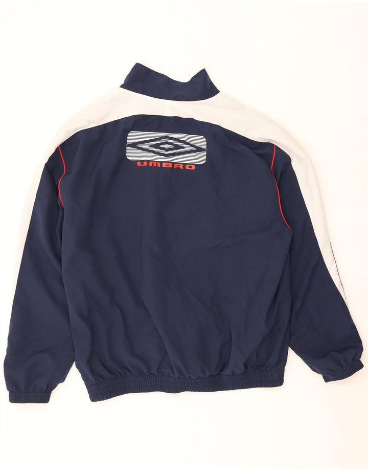 Umbro Мужской спортивный костюм с графическим рисунком, верхняя куртка XL, темно-синий, полиэстер с цветными блоками