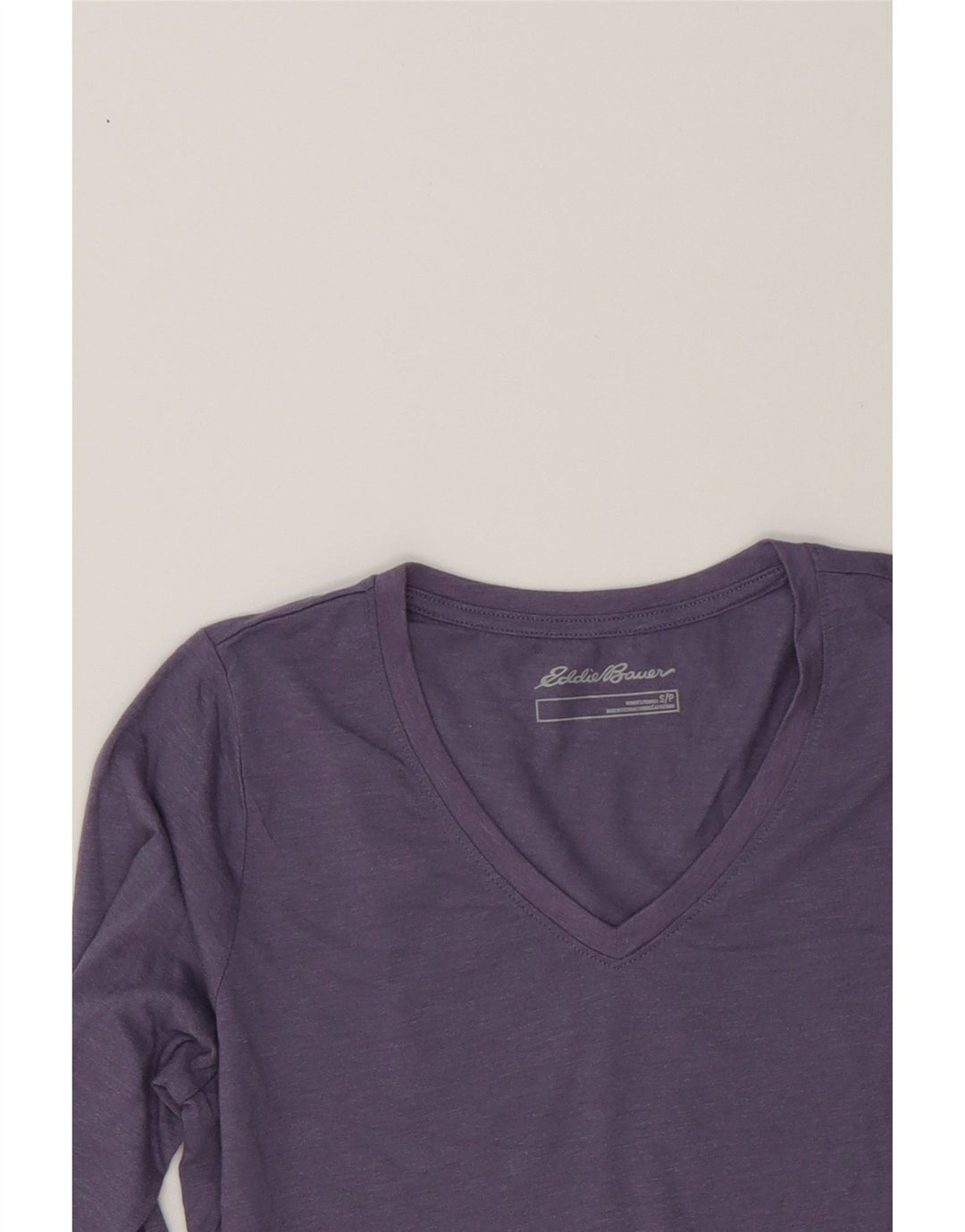 EDDIE BAUER Womens Top Long Sleeve UK 10 Small Purple Cotton Vintage Eddie Bauer and Second-Hand Eddie Bauer from Messina Hembry 