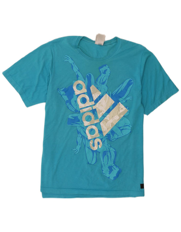 Мужская футболка с рисунком Adidas Top XL, синяя, хлопок