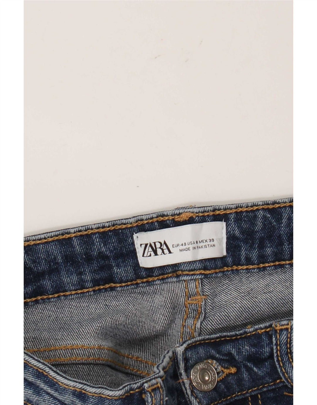 Женские укороченные джинсы Zara EU 40 Medium W30 L26 Синие