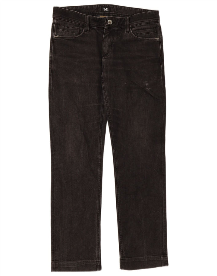Женские узкие джинсы Dolce & Gabbana W31 L31, черный хлопок
