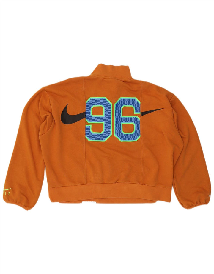 Женский джемпер большого размера с рисунком Nike Dri Fit UK 10, маленький оранжевый