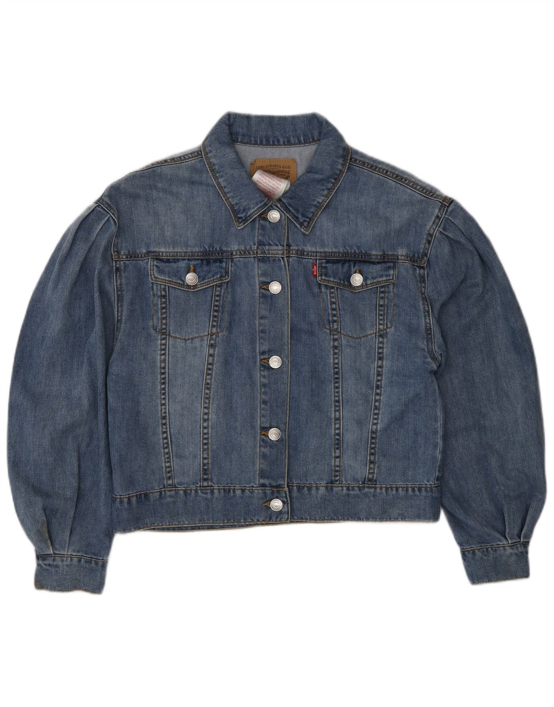 Джинсовая куртка Levi's для девочек 13-14 лет, синяя, хлопок