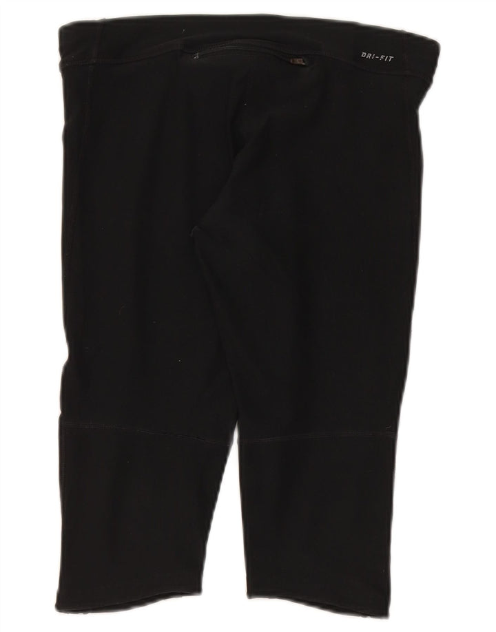 Женские леггинсы-капри Nike Dri Fit UK 14, средний черный, полиэстер