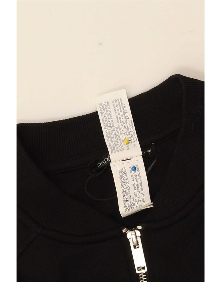 Женский бомбер Zara UK 16, большой черный хлопок