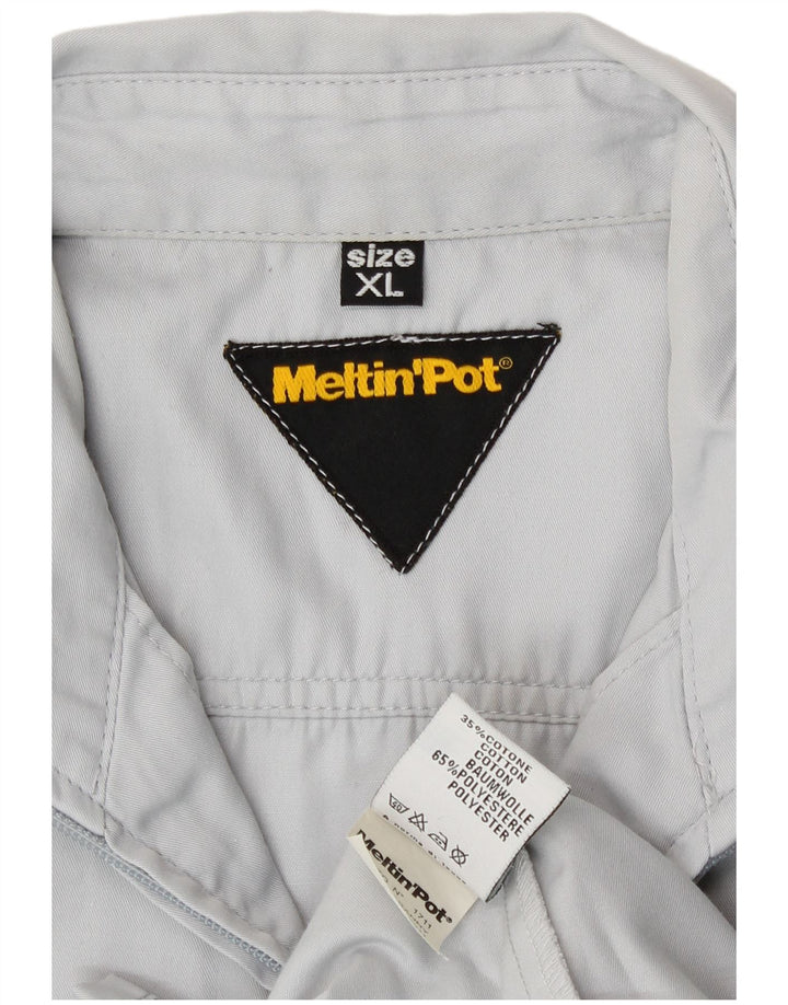 Мужская рубашка Meltin' Pot с коротким рукавом XL, серая, полиэстер