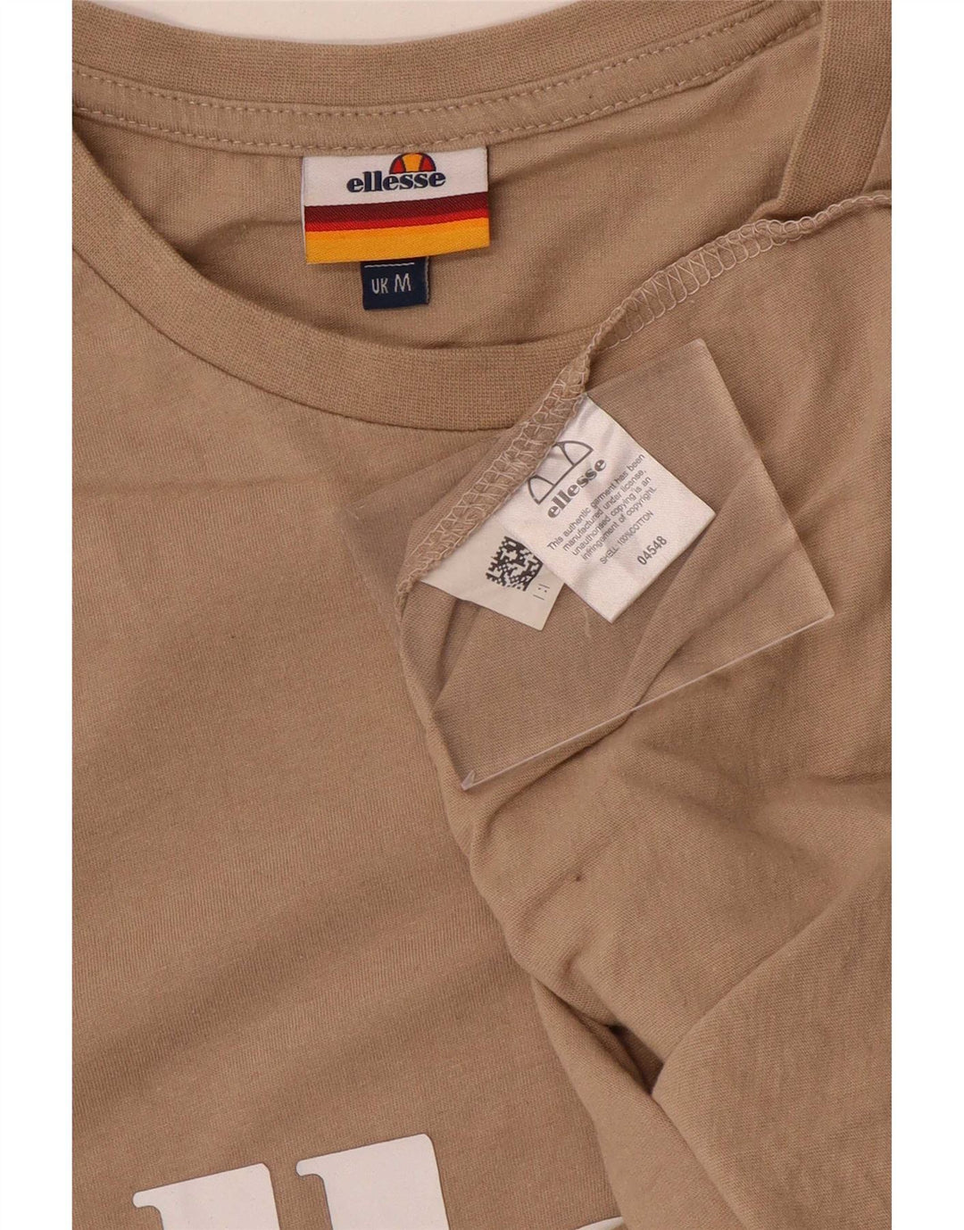 Ellesse Мужская футболка с рисунком Топ среднего бежевого цвета из хлопка