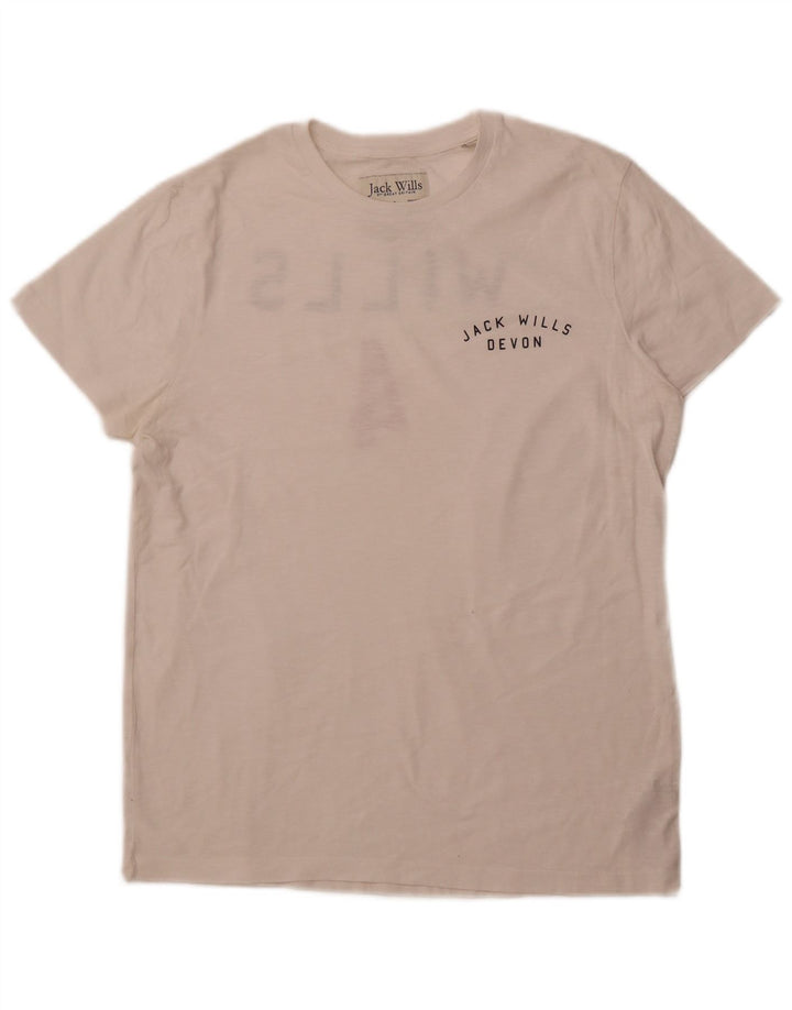 Мужская футболка с рисунком JACK WILLS, большой белый хлопок