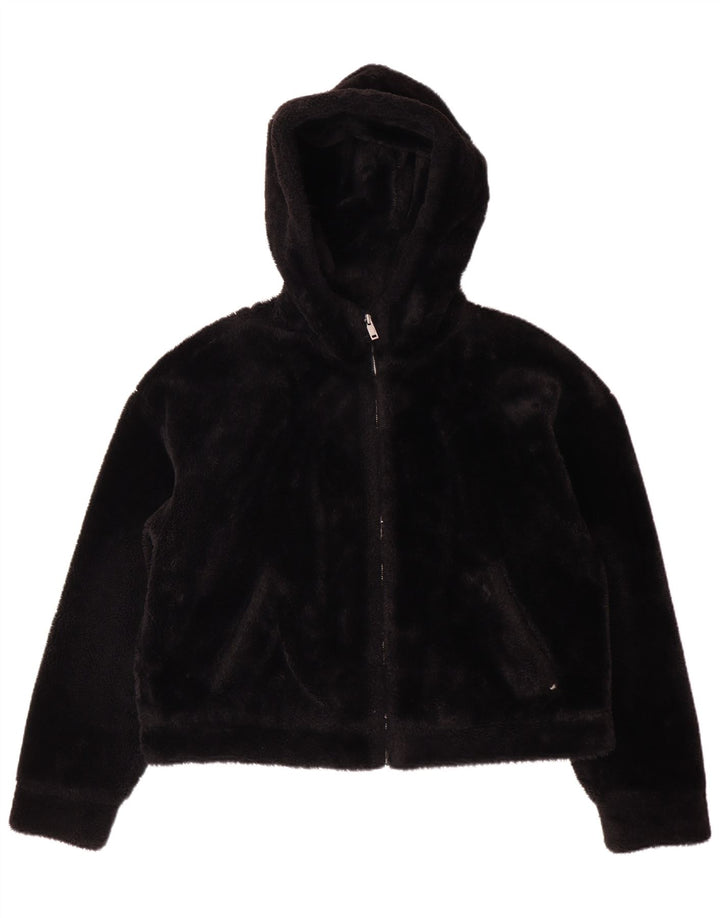 Женская флисовая куртка UGG с капюшоном UK 14, средний черный полиэстер