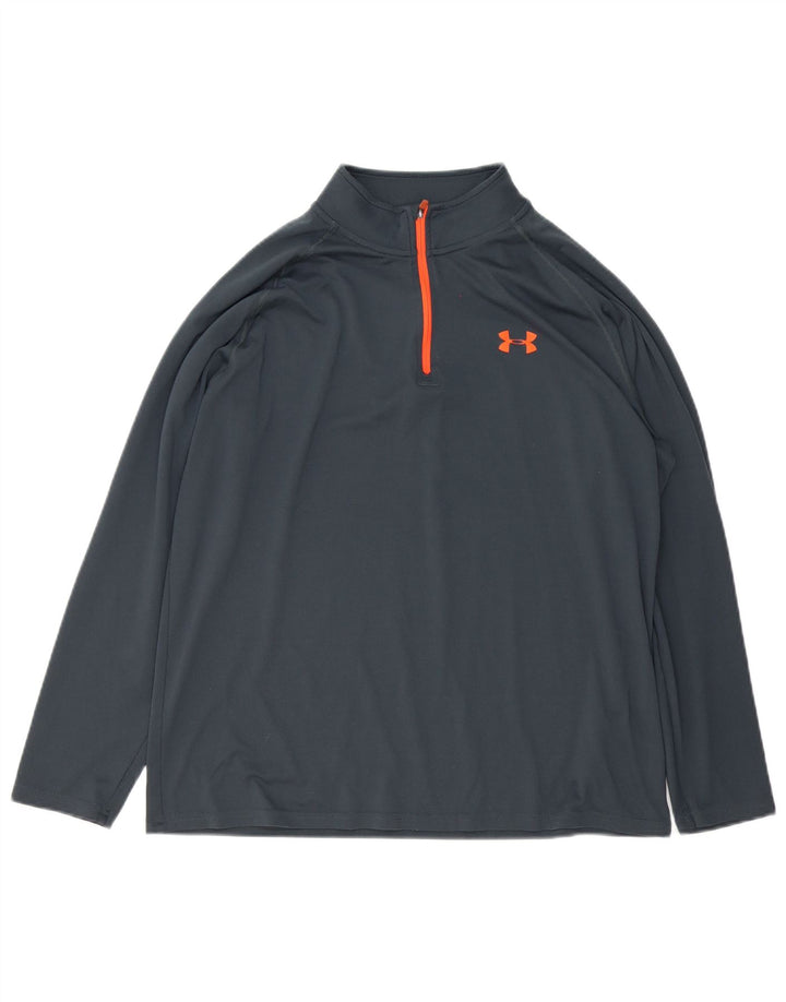 Мужской пуловер с воротником на молнии Under Armour Heat Gear, большой серый спортивный костюм