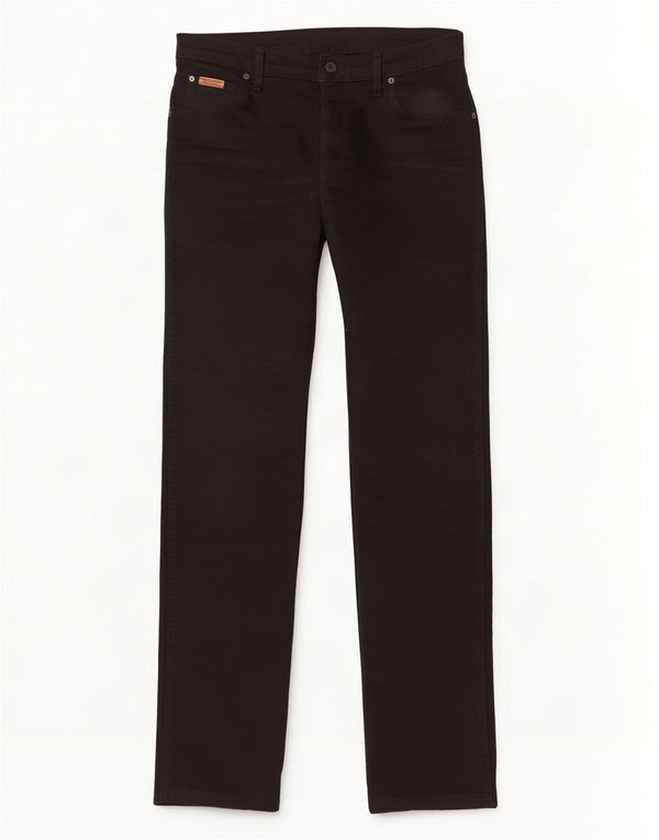 Мужские прямые джинсы Wrangler Texas W33 L34, черный хлопок