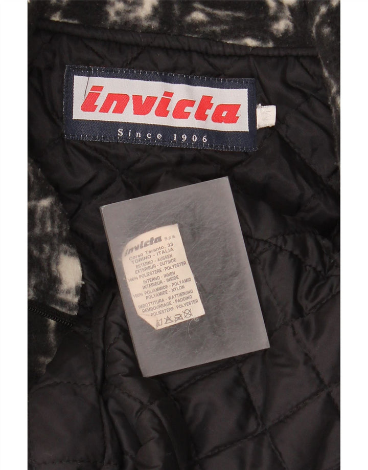 Мужская флисовая куртка Invicta UK 38, средний черный полиэстер с геометрическим рисунком