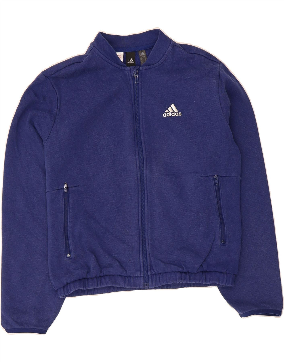 ADIDAS Boys Graphic Tracksuit Top Jacket 13-14 Years Blue Cotton Vintage Adidas and Second-Hand Adidas from Messina Hembry 