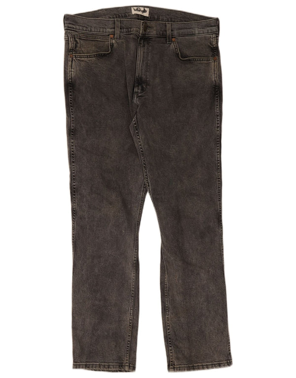 Мужские прямые джинсы Wrangler Greensboro W35 L32, серый хлопок