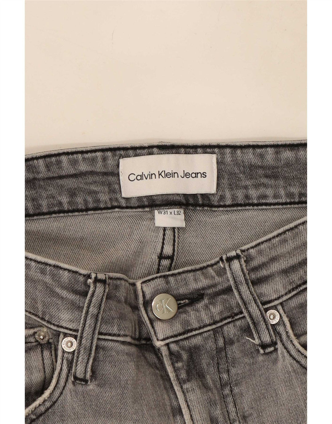 Мужские узкие джинсы Calvin Klein W31 L32 серые