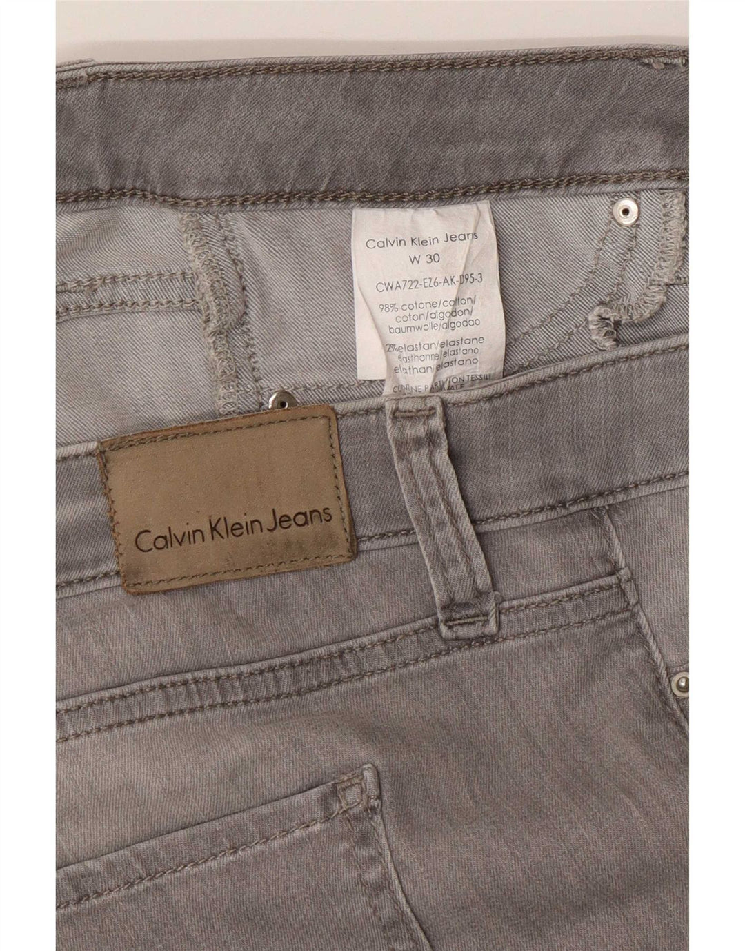 Женские джинсы джеггинсы Calvin Klein W30 L32, серый хлопок