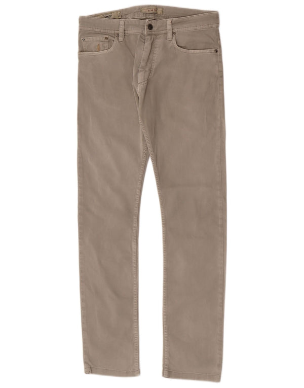 Мужские повседневные брюки Marlboro Classics Slim Fit W32 L31 цвета хаки