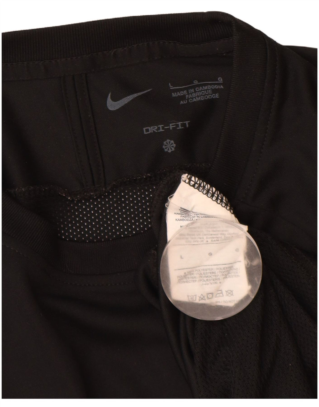 Мужская футболка Nike Dri Fit, большой черный полиэстер