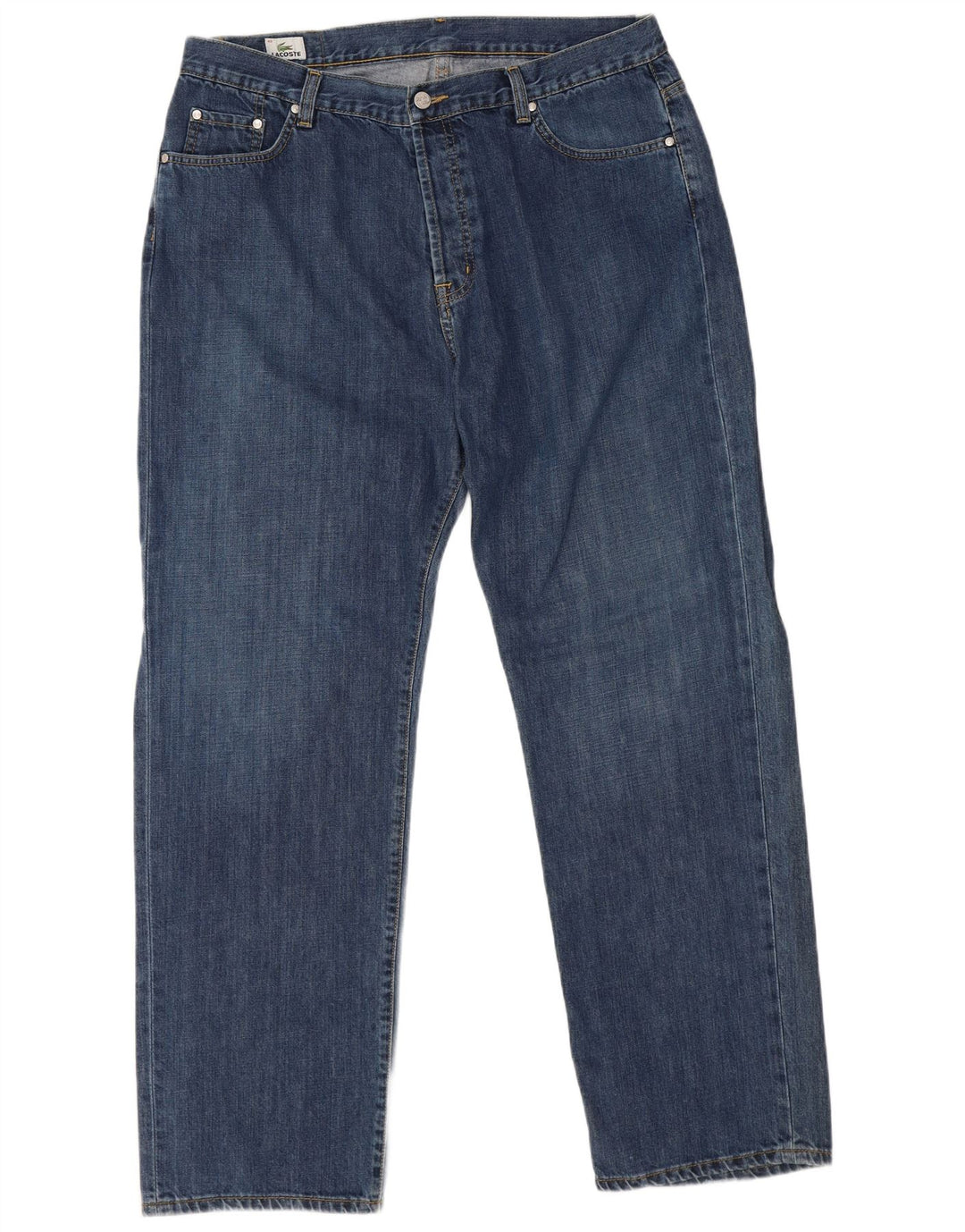 Мужские прямые джинсы Lacoste, размер 48 XL W36 L31, синий хлопок
