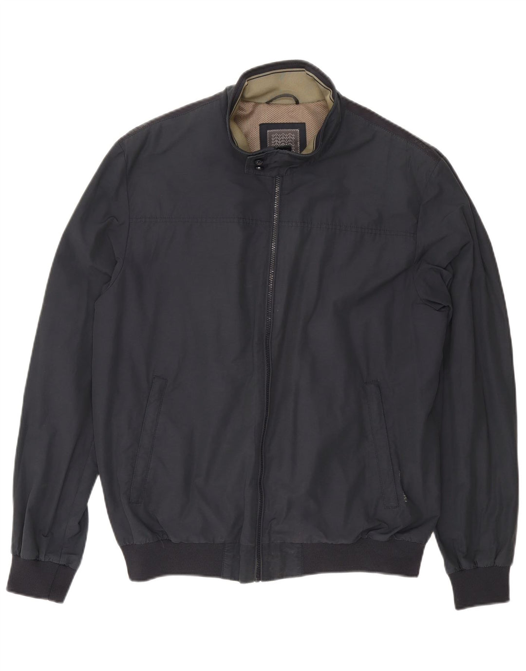 GEOX Mens Bomber Jacket UK 44 2XL Navy Blue Cotton