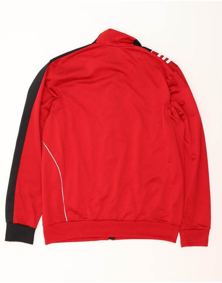 Мужская спортивная куртка Adidas UK 44/46, большой красный полиэстер с цветными блоками