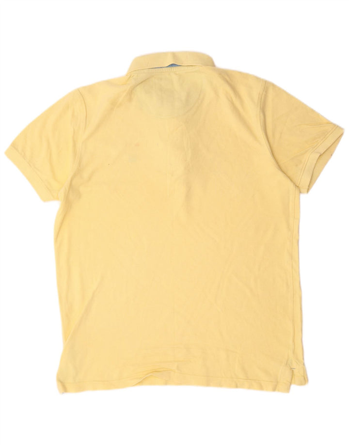 Crew Clothing Мужская рубашка-поло из хлопка среднего желтого цвета