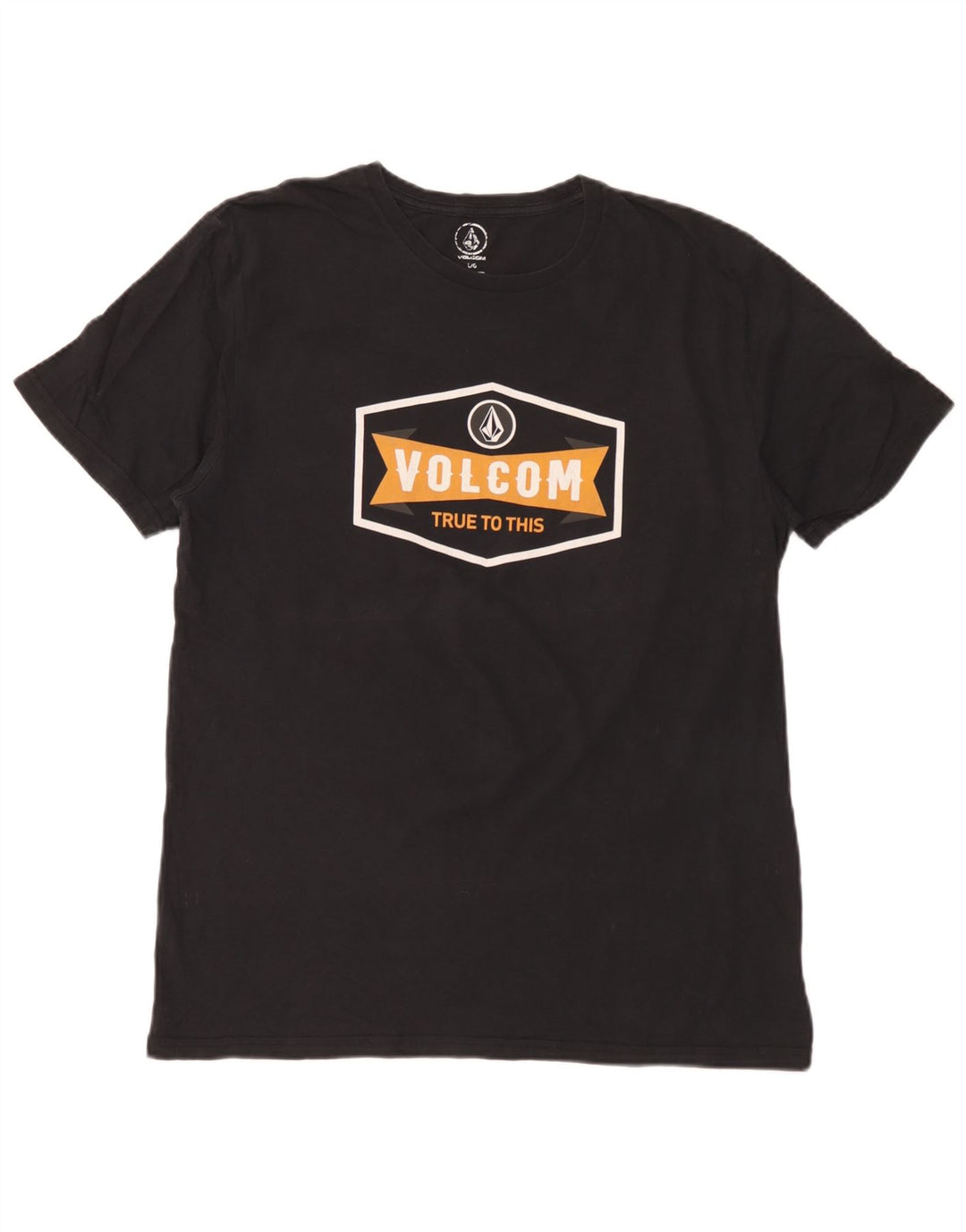 Volcom Мужская футболка с рисунком, большой черный хлопок
