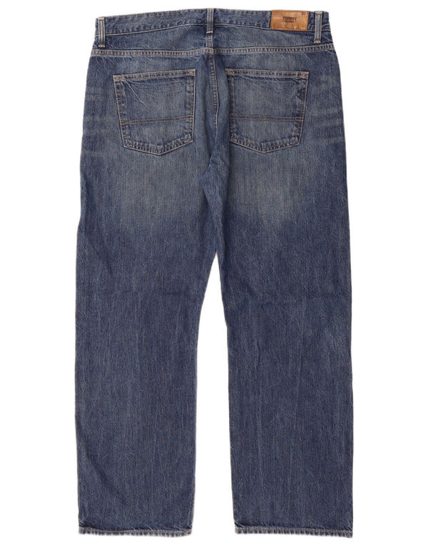 Мужские прямые джинсы свободного кроя TOMMY HILFIGER W35 L30, синий хлопок