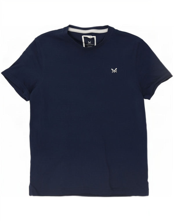 Crew Clothing Мужская футболка Top Small Темно-синяя хлопковая