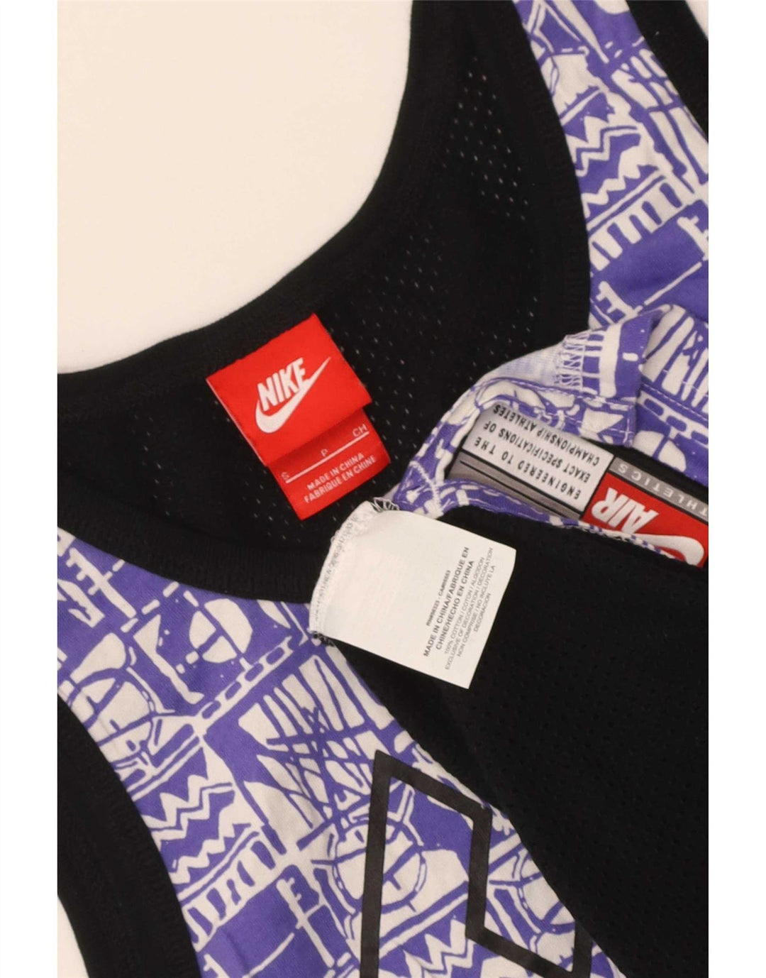 Мужской жилет Nike с графическим рисунком, маленький, разноцветный, хлопковый с геометрическим рисунком
