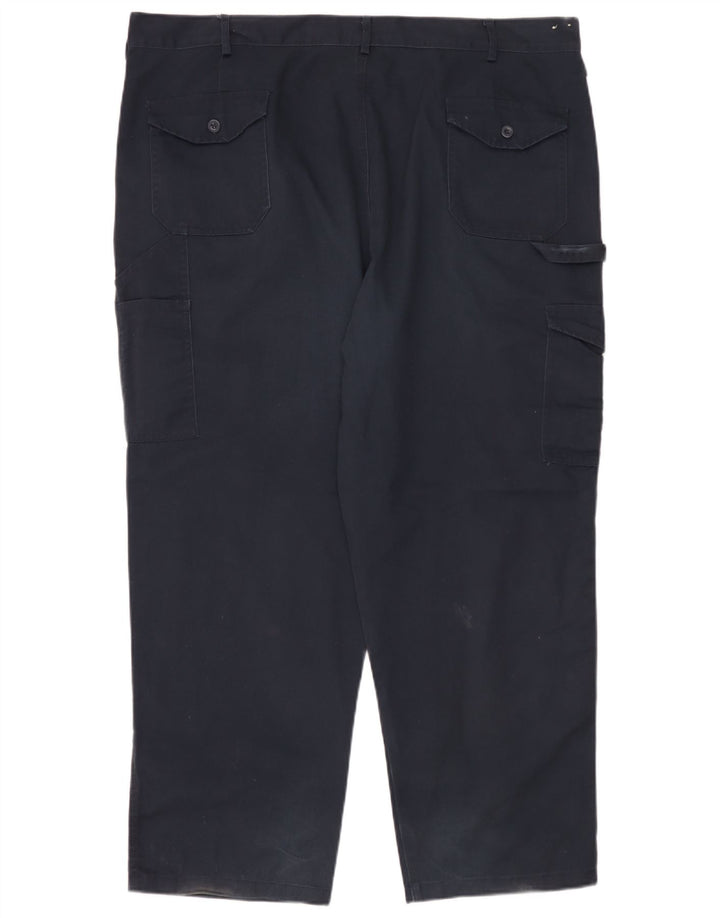 Мужские прямые брюки-карго Dickies W44 L28 темно-синие из полиэстера