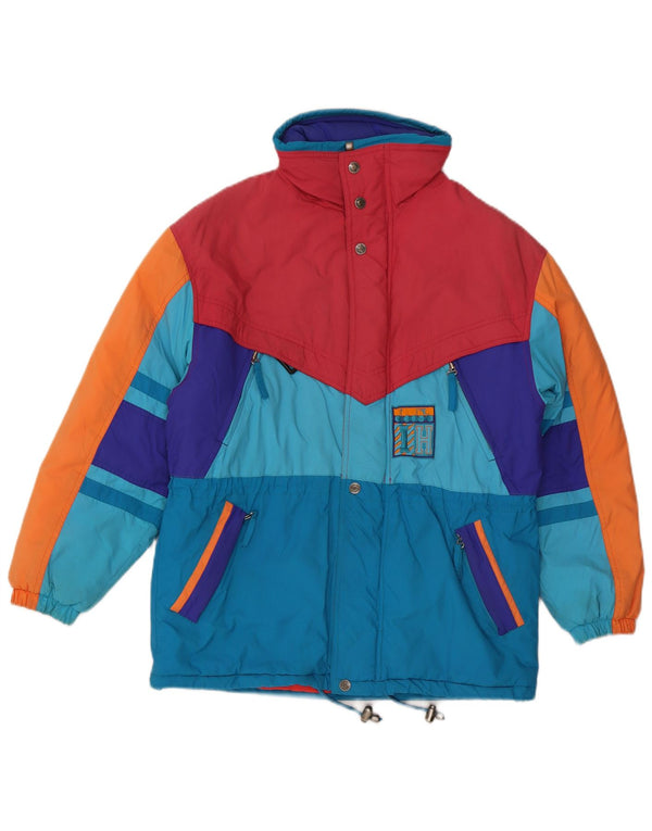 Мужская лыжная куртка Diadora с капюшоном UK 42 XL Разноцветный полиамид с цветными блоками
