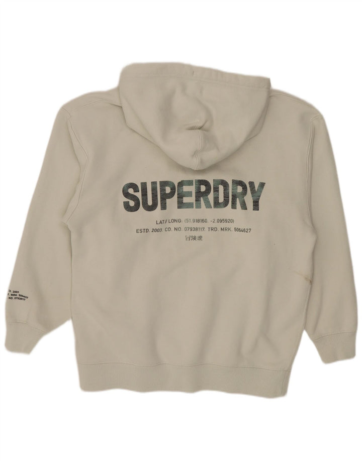 Мужской джемпер с капюшоном Superdry с рисунком, средний, белый, хлопок