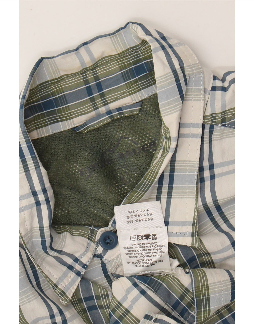 EDDIE BAUER Мужская рубашка с коротким рукавом, средний цвет хаки, полиэстер в клетку