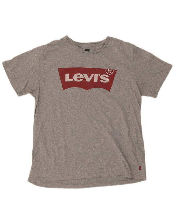 Женская футболка с рисунком Levi's Top UK 16, большая серая