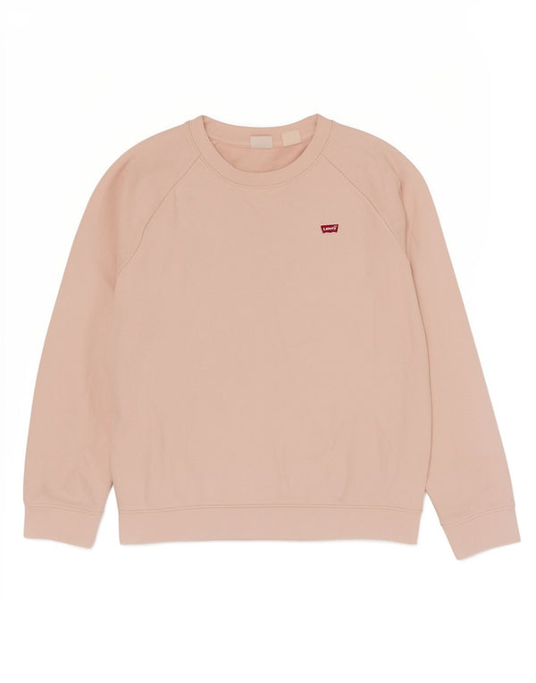 Женский джемпер-толстовка оверсайз Levi's UK 6 XS, розовый хлопок