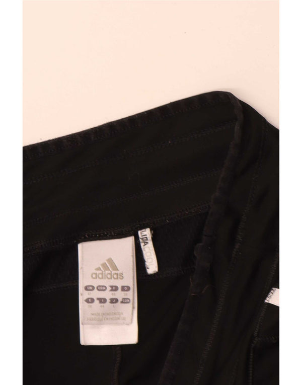 Женские спортивные шорты-бермуды Adidas UK 12, средний черный, полиэстер