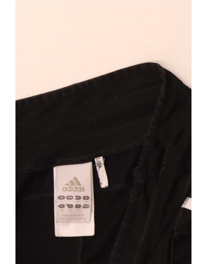 Женские спортивные шорты-бермуды Adidas UK 12, средний черный, полиэстер