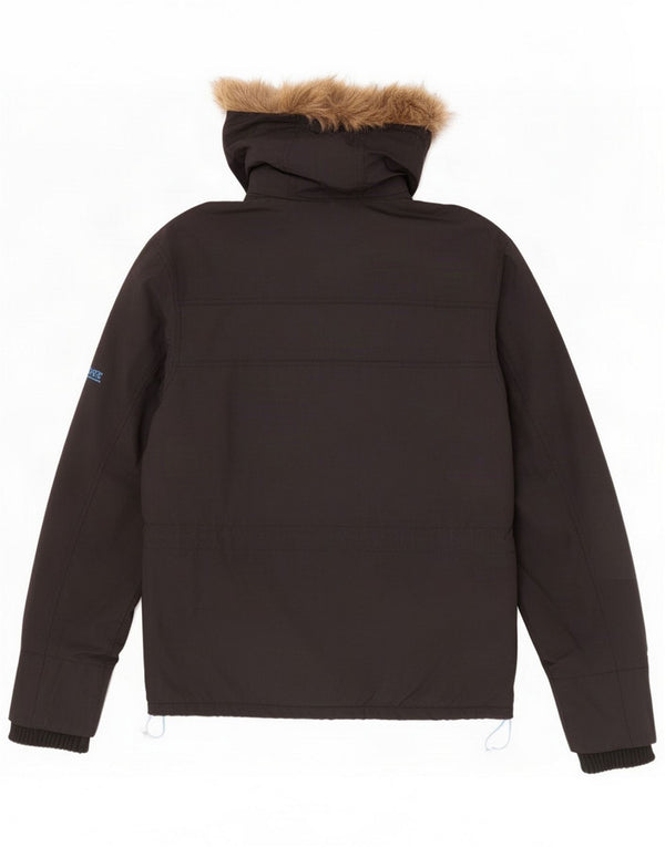 Мужская ветровка Superdry с графическим рисунком UK 36, маленькая черная