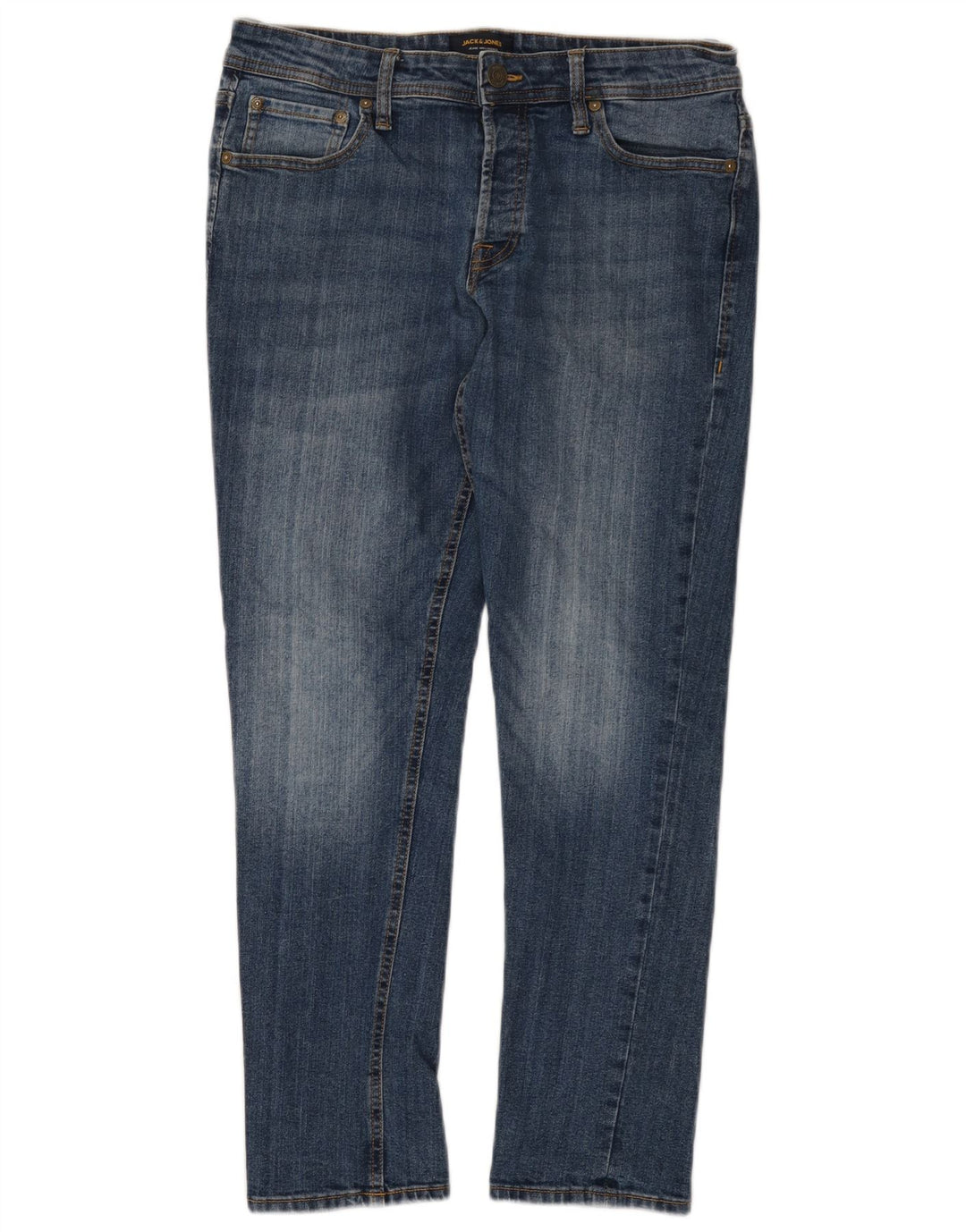 Мужские узкие джинсы JACK & JONES W34 L30 синие, хлопок