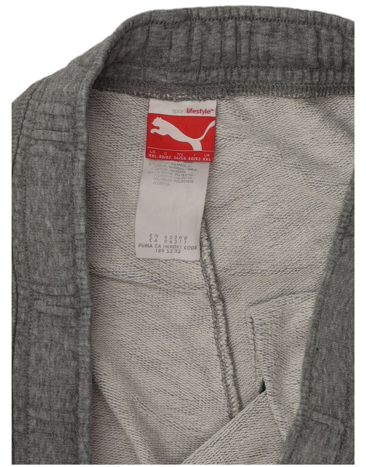 Мужские спортивные брюки Puma 2XL серые, хлопок с крапинками