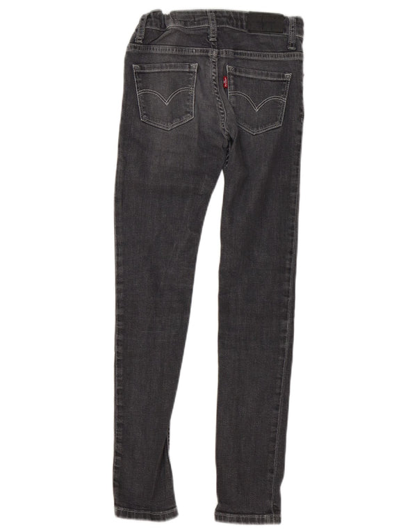 Джинсы скинни Levi's Girls 711 9–10 лет W24 L25, серый хлопок
