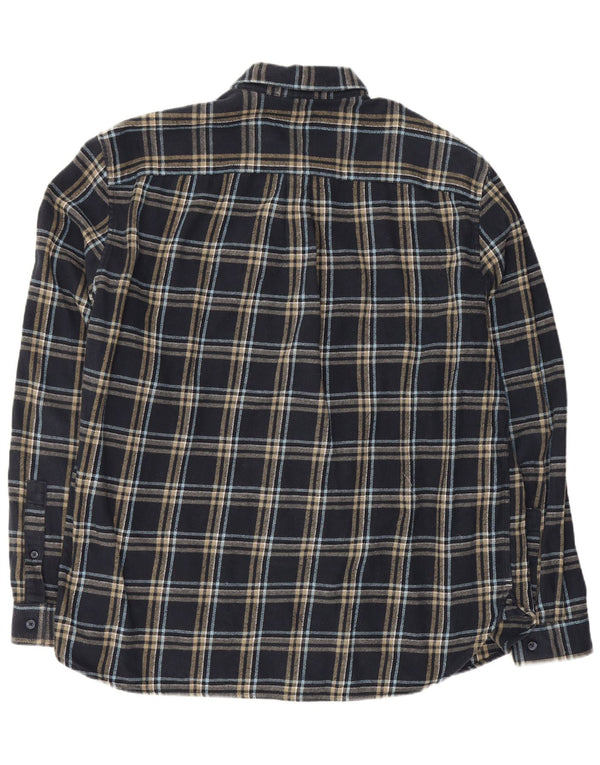 Мужская фланелевая рубашка классического кроя Jack Wills XL, темно-синяя клетка, хлопок