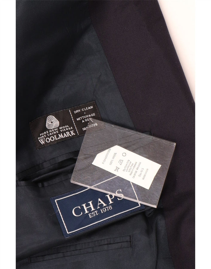 Мужской пиджак Chaps на 2 пуговицах, Великобритания 42 XL, темно-синий, шерстяной