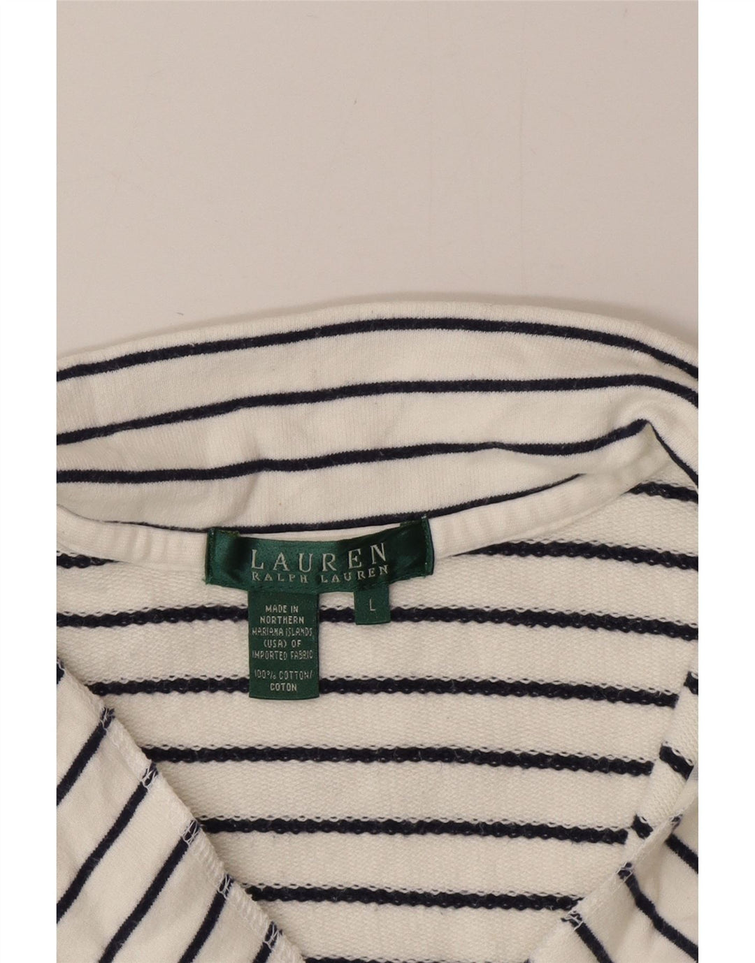 Женский свитер с воротником на молнии Ralph Lauren, Великобритания, 16, большие белые полоски